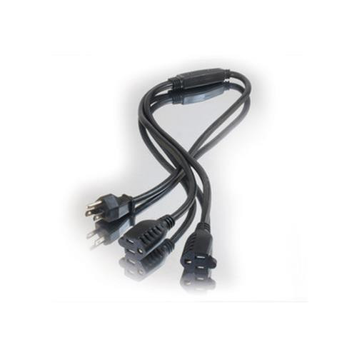 C2G 6ft 1-to-2 18 AWG Power Cord Splitter Noir 1,82 m - 29807
