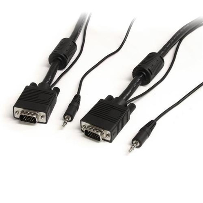 StarTech.com  câble vidéo et adaptateur 10,67 m VGA (D-Sub) + 3,5 mm Noir - MXTHQMM35A