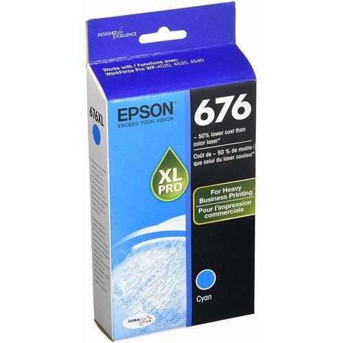 Epson 676XL cartouche d'encre 1 pièce(s) Original Rendement élevé (XL) Cyan - T676XL220-S