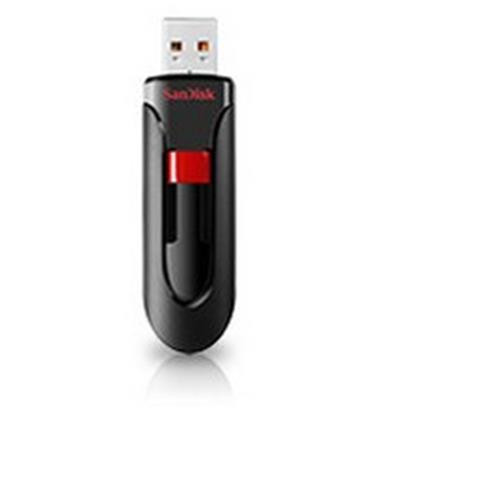 SanDisk Cruzer Glide lecteur USB flash 128 Go USB Type-A 2.0 Noir, Rouge - SDCZ60-128G-B35S