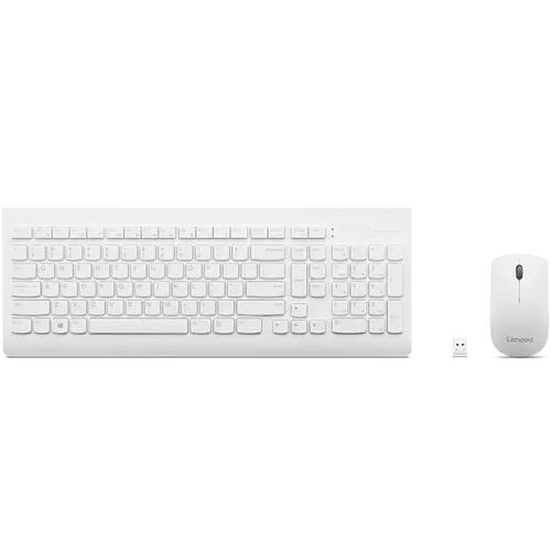 Lenovo  clavier Souris incluse Universel USB + Bluetooth QWERTY Blanc - GX30W75336