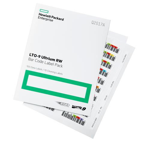 HPE LTO-9 Ultrium RW Bar Code Label Pack - Q2017A