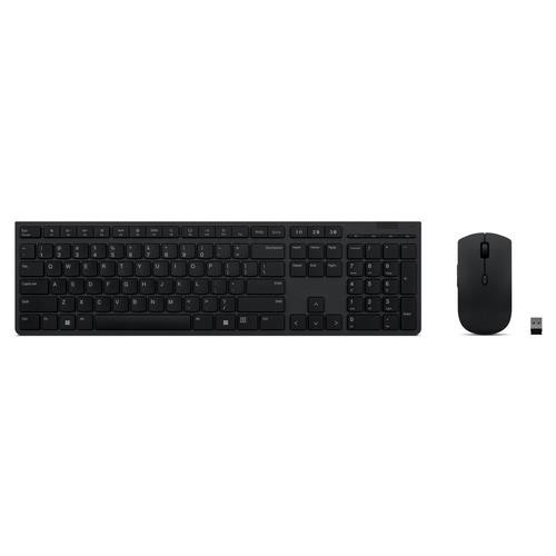 Lenovo  clavier Souris incluse RF sans fil + Bluetooth Anglais américain Noir - 4X31K03931
