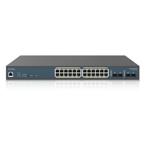 EnGenius  commutateur réseau Géré L2/L3 Gigabit Ethernet (10/100/1000) Connexion Ethernet, supportant l'alimentation via ce port (PoE) Gris - EWS7928P-FIT