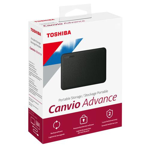 Toshiba Canvio Advance disque dur externe 4 To USB Type-A 3.2 Gen 1 (3.1 Gen 1) Noir - HDTCA40XK3CA