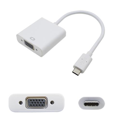 AddOn Networks USB 3.1 (C) - VGA, 0.2m adaptateur graphique USB Blanc - USBC2VGAW-5PK