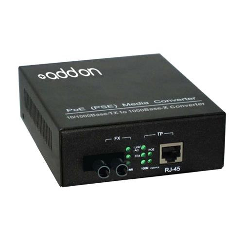AddOn Networks 1000Base-TX(RJ45) to 1000Base-LX(ST), 1310nm convertisseur de support réseau 1000 Mbit/s Monomode Noir - ADD-GMCP-LX-1ST