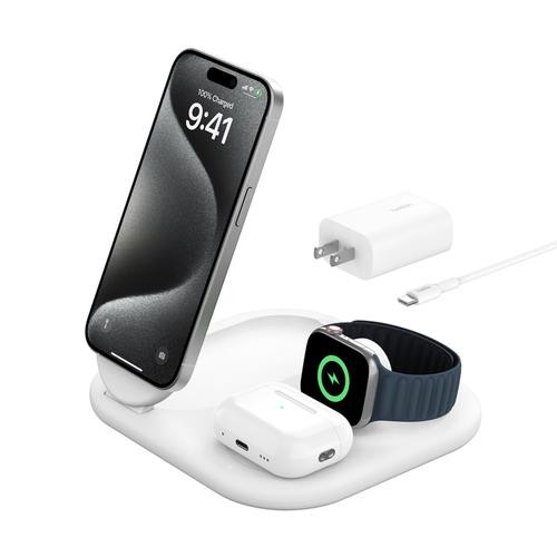 Belkin BoostCharge Casques, Smartphone, Smartwatch Blanc USB Recharge sans fil Charge rapide Intérieure - WIZ029TTWH