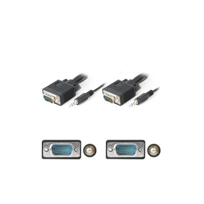 AddOn Networks  câble vidéo et adaptateur 4,5 m VGA (D-Sub) + 3,5 mm Noir - VGAMM15A