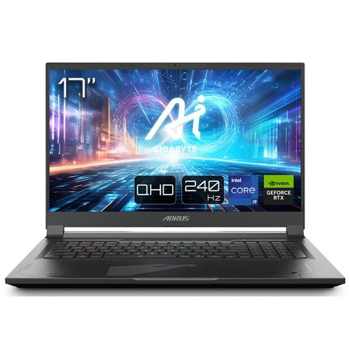 GIGABYTE  laptop Intel® Core™ i9 i9-14900HX Ordinateur portable 43,9 cm (17.3") Quad HD 32 Go DDR5-SDRAM 2 To SSD NVIDIA GeForce RTX 4080 Wi-Fi 6E (802.11ax) Windows 11 Home Noir - AORUS 17X AXG-64US665SH