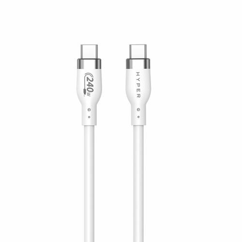 HYPER  câble USB USB 2.0 1 m USB C Blanc - HJ4001WHGL