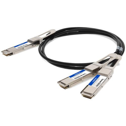 AddOn Networks  câble InfiniBand et à fibres optiques 1 m QSFP-DD 4x QSFP28 Noir - QSDD200G2QP28DC1M-AO