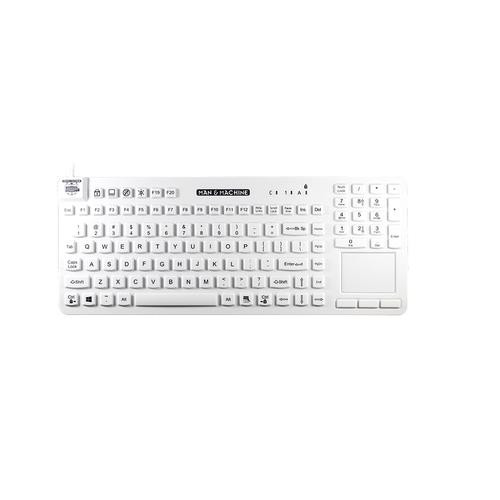 Man & Machine Really Cool Touch clavier Médical USB QWERTY US International Blanc - RCTLP/W5
