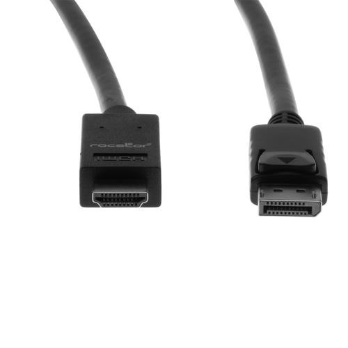 Rocstor  câble vidéo et adaptateur 1,8 m DisplayPort HDMI Noir - Y10C127-B1