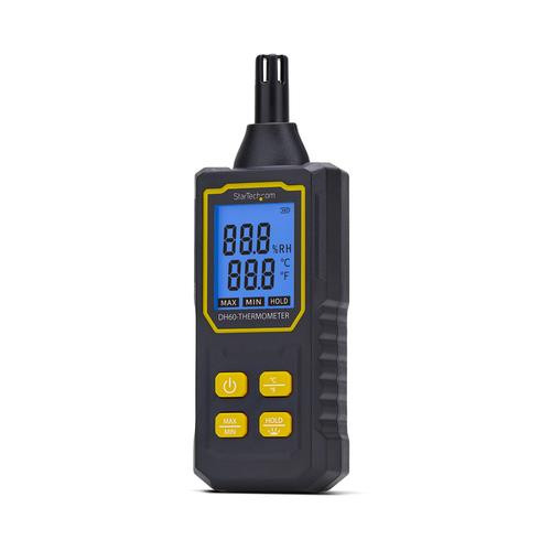 StarTech.com Thermomètre/Humidimètre Numérique de Poche, Hygromètre avec Grand Écran LCD, Thermomètre Portable pour Salles de Serveurs/Bureaux, Capteur Précis, Valeurs Min/Max - DH60-THERMOMETER