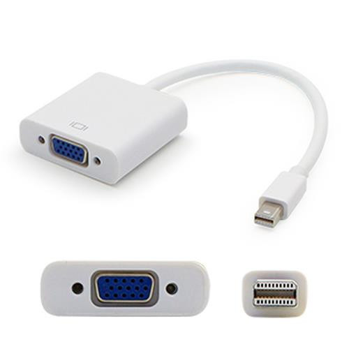 AddOn Networks Mini-DisplayPort / VGA 0.2m 5 Pack 0,2 m Mini DisplayPort VGA (D-Sub) Blanc - MDISPLAYPORT2VGAW-5PK