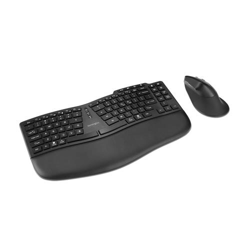 Kensington Pro Fit Ergo KM675 EQ clavier Souris incluse Bureau RF sans fil + Bluetooth QWERTY Anglais américain Noir - K75492US