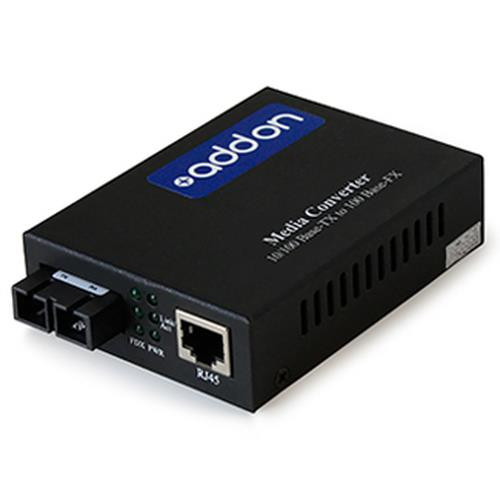 AddOn Networks  convertisseur de support réseau Interne 100 Mbit/s 1310 nm Monomode Noir - ADD-MFMC-LX-4SC
