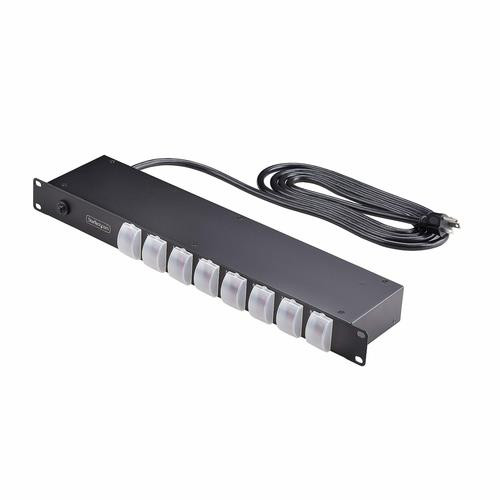 StarTech.com  unité de distribution d'énergie 8 sortie(s) CA 1U Noir - 8NS8-RACK-MOUNT-PDU