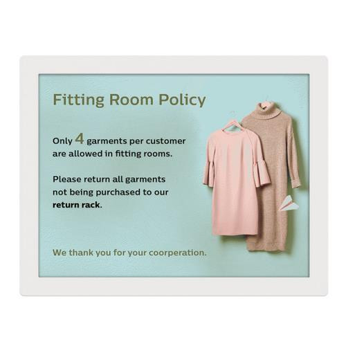 Philips 13BDL4150IW Écran plat de signalisation numérique 33 cm (13") Wifi UXGA Blanc Intégré dans le processeur Android 11 24/7 - 13BDL4150IW/00