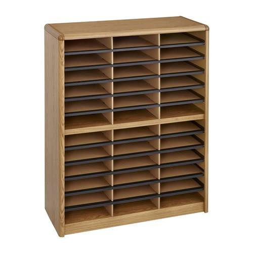 Safco Value Sorter Présentoir à livres 36 étagères Marron, Chêne - 7121MO
