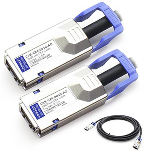 AddOn Networks 0.5m, CX4 - CX4 câble InfiniBand et à fibres optiques 0,5 m Noir - CAB-CX4-0100-AO