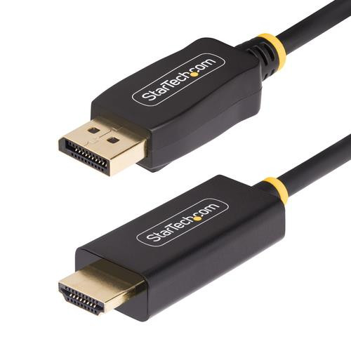 StarTech.com Câble Adaptateur DisplayPort vers HDMI de 3m, 4K 60Hz avec HDR, Adaptateur DP vers HDMI 2.0b, Convertisseur Vidéo Actif, Ordinateur DisplayPort vers Moniteur HDMI - 10F-DP-HDMI-4K60-HDR