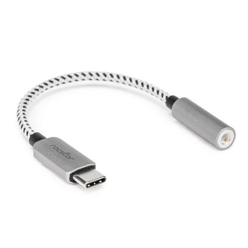 Rocstor  câble audio 3,5mm USB Type-C Noir, Argent, Blanc - Y10A333-S1