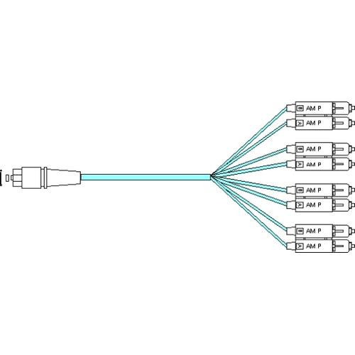 AddOn Networks 1m, MPO - 4SC câble InfiniBand et à fibres optiques LC MPO/MTP Bleu - ADD-MPO-4SC1M5OM3