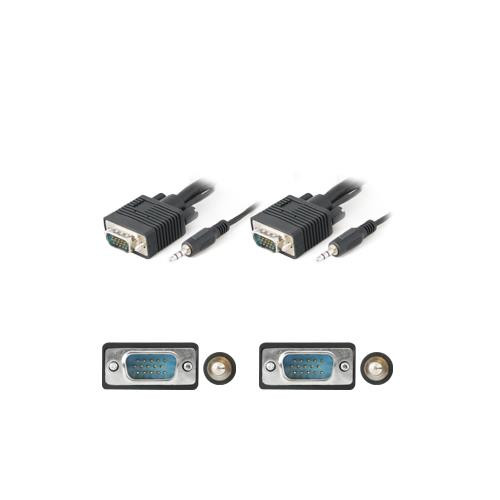 AddOn Networks 15ft VGA + 3.5mm 4,6 m VGA (D-Sub) + 3,5 mm Noir - VGAMM15A-5PK
