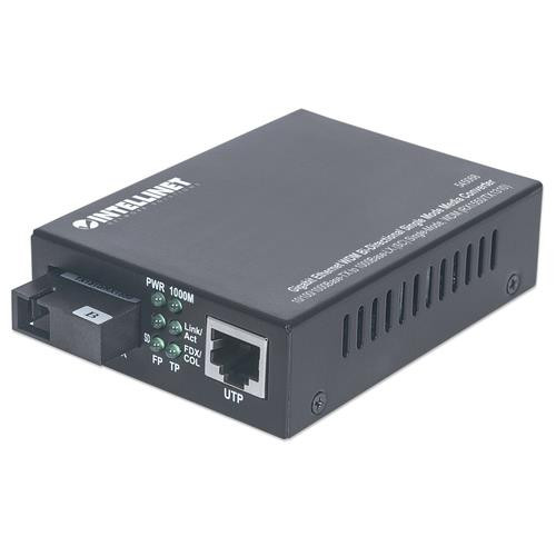 Intellinet  convertisseur de support réseau 1000 Mbit/s Monomode Noir - 545068