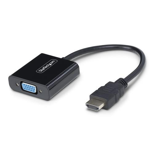 StarTech.com Adaptateur HDMI vers VGA, Convertisseur Vidéo Actif pour Ordinateur Portable/Bureau, 1920x1080 (1080p), Source HDMI vers Moniteur/Affichage/Projecteur VGA - HD2VGAE3