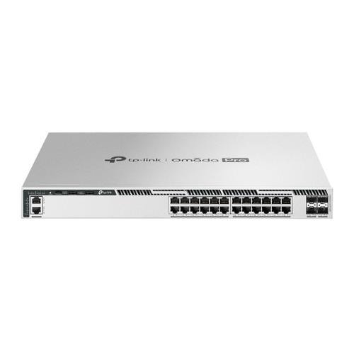 TP-Link Omada Pro  commutateur réseau Géré L3 Gigabit Ethernet (10/100/1000) Connexion Ethernet, supportant l'alimentation via ce port (PoE) 1U Gris - S6500-24GP4XF