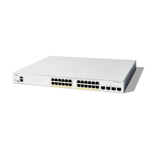 Cisco Catalyst 1300 Géré L2/L3 Gigabit Ethernet (10/100/1000) Connexion Ethernet, supportant l'alimentation via ce port (PoE) Gris - C1300-24FP-4X