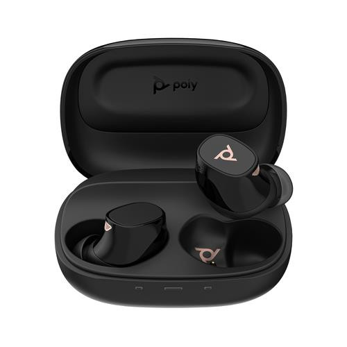 HP Poly Écouteurs noirs Poly Voyager Free 20 + étui de charge de base - A28PTAA