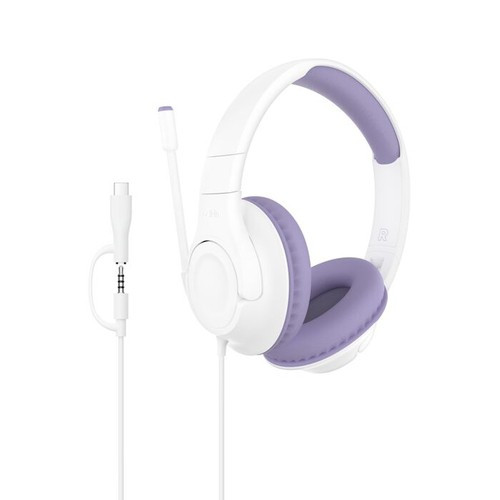 Belkin SoundForm Inspire Casque Avec fil Arceau USB Type-C Lavande, Blanc - AUD007FQLV