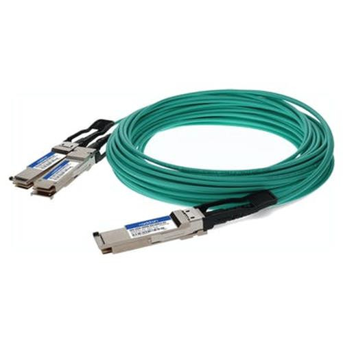 AddOn Networks  câble InfiniBand et à fibres optiques 20 m QSFP56 2xQSFP56 Vert, Gris - Q56-2Q56-200GB-AOC20MLZ-AO