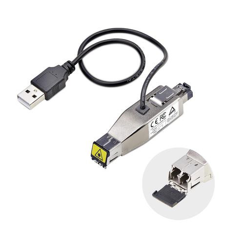 StarTech.com Convertisseur de Média Fibre Gigabit vers Ethernet RJ45, Optique Monomode 10km/Multimode 800m, Alimenté par USB, Design Compact, Boîtier Métallique, Micro Mini, TAA - D01ML55U-FIBER-MEDIA