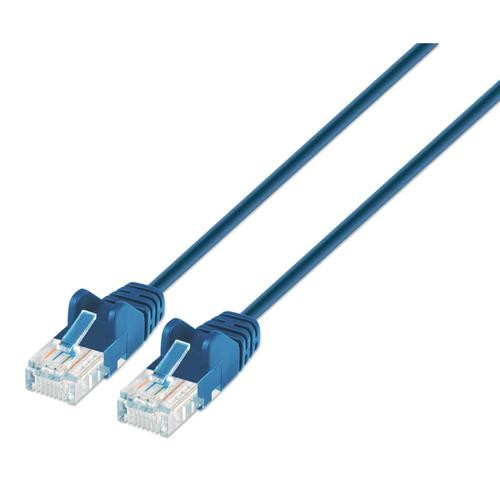 Intellinet IEC-C6A-BL-10-SLIM câble de réseau Bleu 3 m Cat6 U/UTP (UTP) - 743983