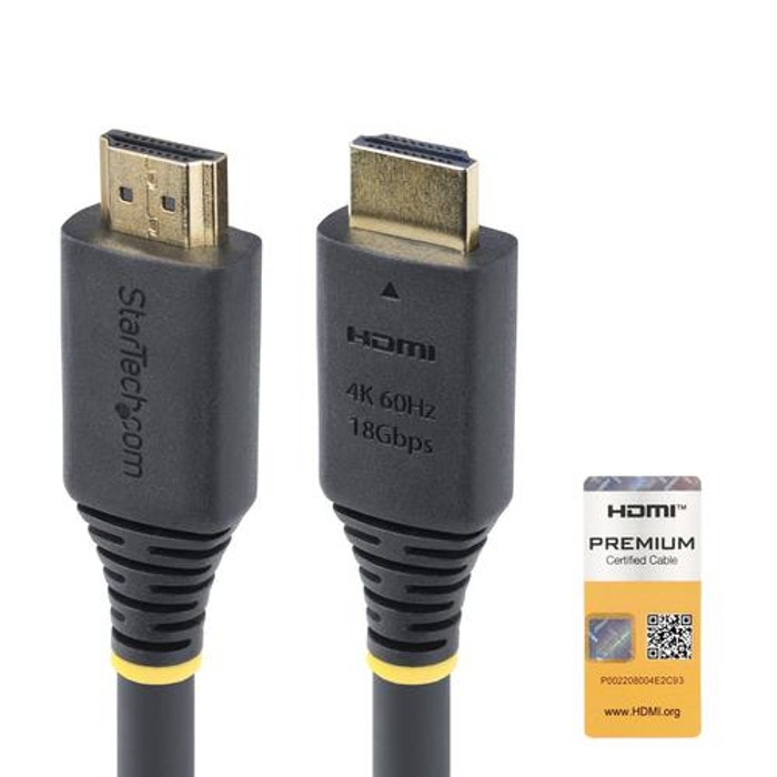 StarTech.com  câble HDMI 6 m HDMI Type A (Standard) Noir - HDMI2-CABLE-4K60-20F