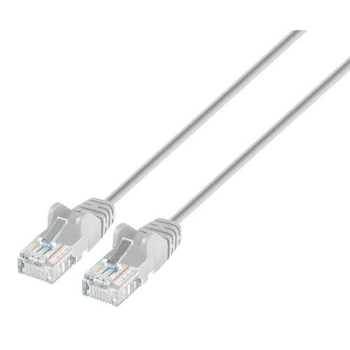 Intellinet IEC-C6A-GY-10-SLIM câble de réseau Gris 3 m Cat6a U/UTP (UTP) - 744034