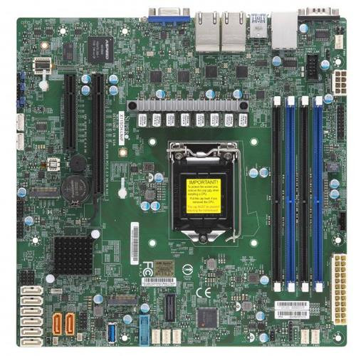 Supermicro  carte mère Intel C246 LGA 1151 (Emplacement H4) micro ATX - MBD-X11SCH-LN4F