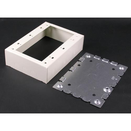 WIREMOLD  Plaque de commutation et obturateur Acier inoxydable, Blanc - VC5748-3