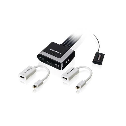 iogear  commutateur écran, clavier et souris Noir, Gris - GCS62HMDPKIT