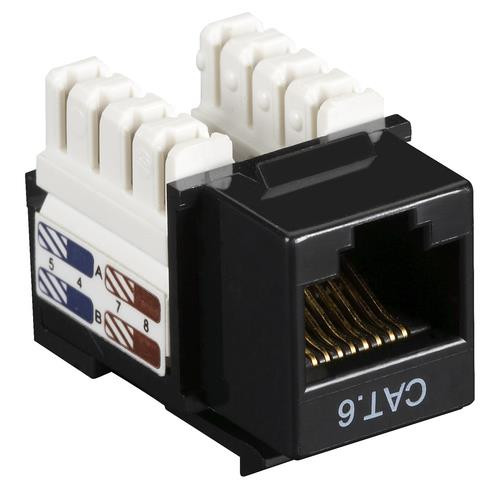 Black Box CAT6 Keystone Jack 5pk - CAT6J-BK-5PAK