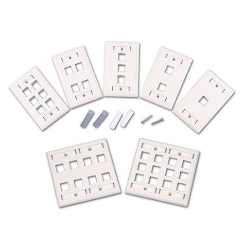 C2G 1-Port Multimedia Keystone Wall Plate - White Blanc - 03410