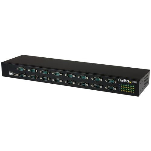 StarTech.com Hub série RS232 à 16 ports - Adaptateur USB vers 16x DB9 RS232 à montage en rack - ICUSB23216FD