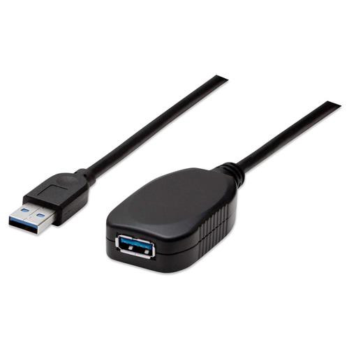Manhattan  câble USB USB 3.2 Gen 1 (3.1 Gen 1) 5 m USB A Noir - 150712