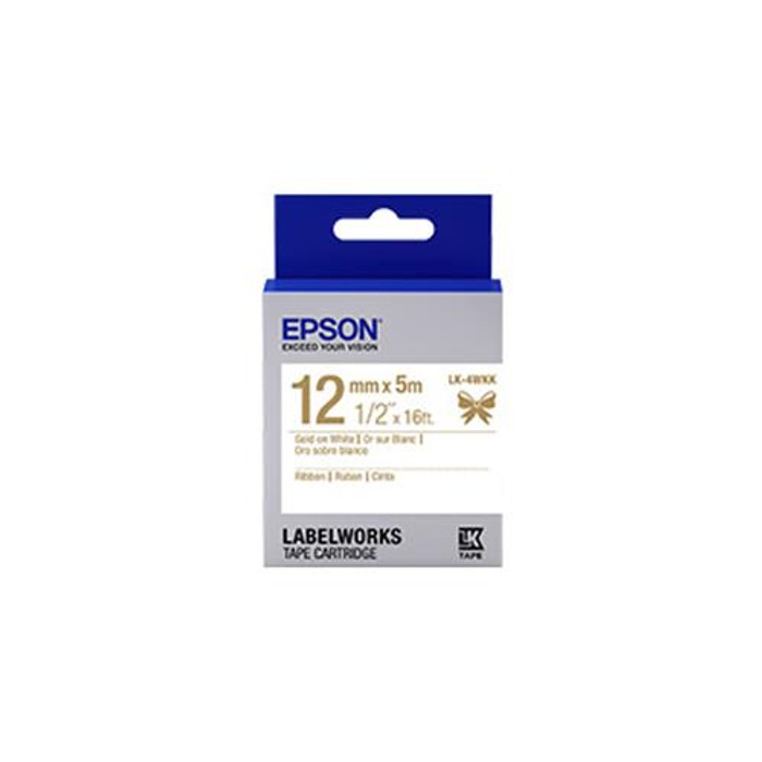 Epson LabelWorks Ribbon LK étiquette auto-collante Bleu, Gris, Blanc - LK-4WKK