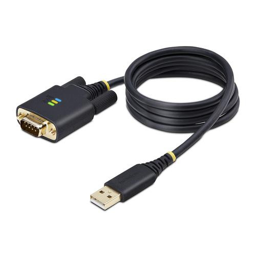 StarTech.com Câble USB-Série de 1m - Rétention COM, Vis/Écrous Interchangeables, Adaptateur USB vers DB9 RS232, Convertisseur USB RS232, Circuit Intégré FTDI, Protection ESD, Windows/macOS/Linux - 1P3FFCB-USB-SERIAL